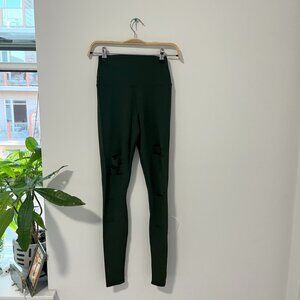 Alo Yoga Green Ripped Leggings Size XS